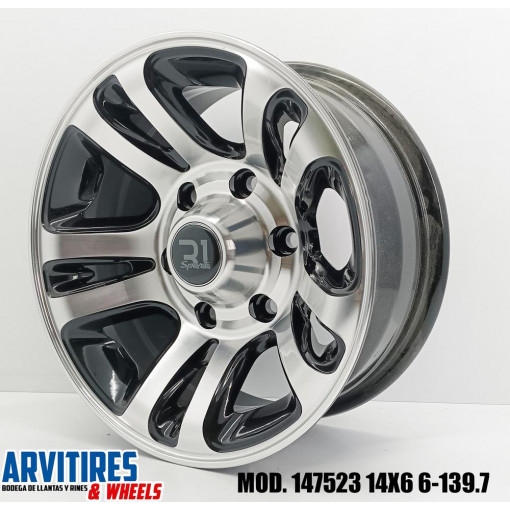 RIN 14X6 6-139 7 R1 BLACK MACHINE FACE MOD 147523