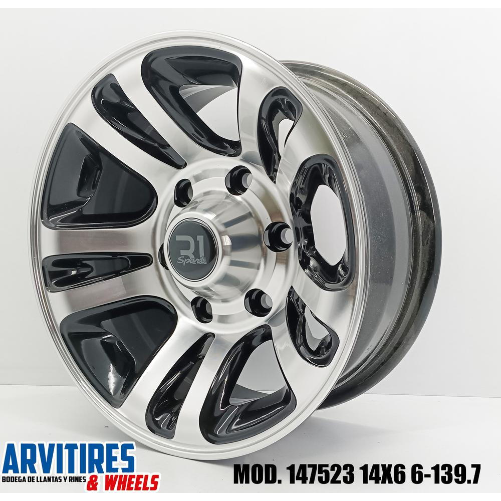 RIN 14X6 6-139 7 R1 BLACK MACHINE FACE MOD 147523