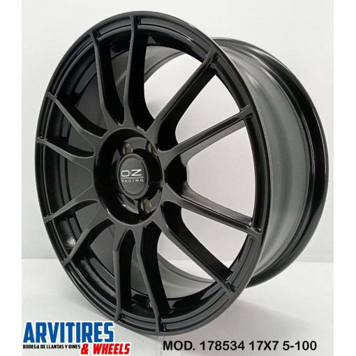 RIN 17X7 5-100 GLOSS BLACK MOD 178534