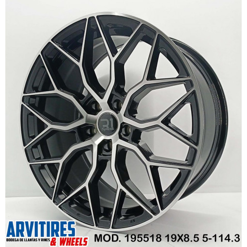 RIN 19X8 5 5-114 3 R1 BLACK MACHINE FACE MD 195518