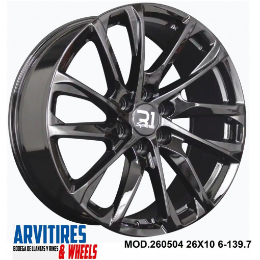 RIN 26X10 6-139 7 R1 BLACK MOD 260504
