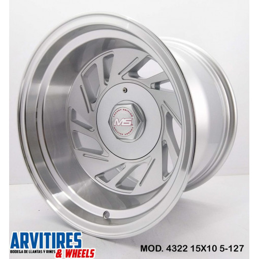 RIN 15X10 5-127 SILVER MACHINE FACE MOD 4322
