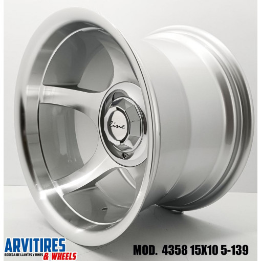 RIN 15X10 6-139 7 SILVER MACHINE LIP FACE MOD 4358