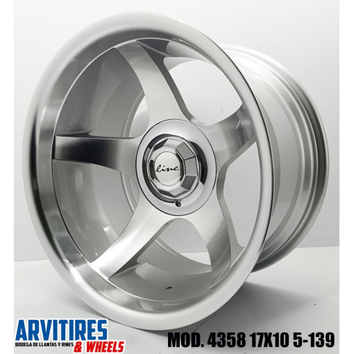 RIN 17X10 5-139 SILVER MACHINE LIP FACE MD 4358