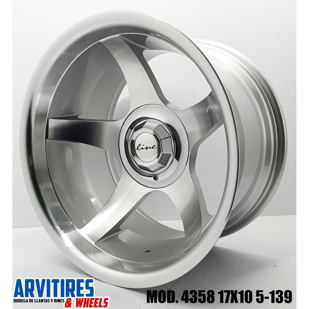 RIN 17X10 5-139 SILVER MACHINE LIP FACE MD 4358