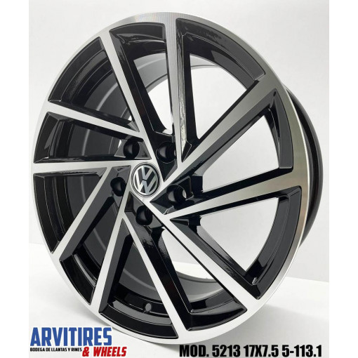 RIN 17X7 5 5-113 MKR BLACK MACHINE FACE MOD 5213