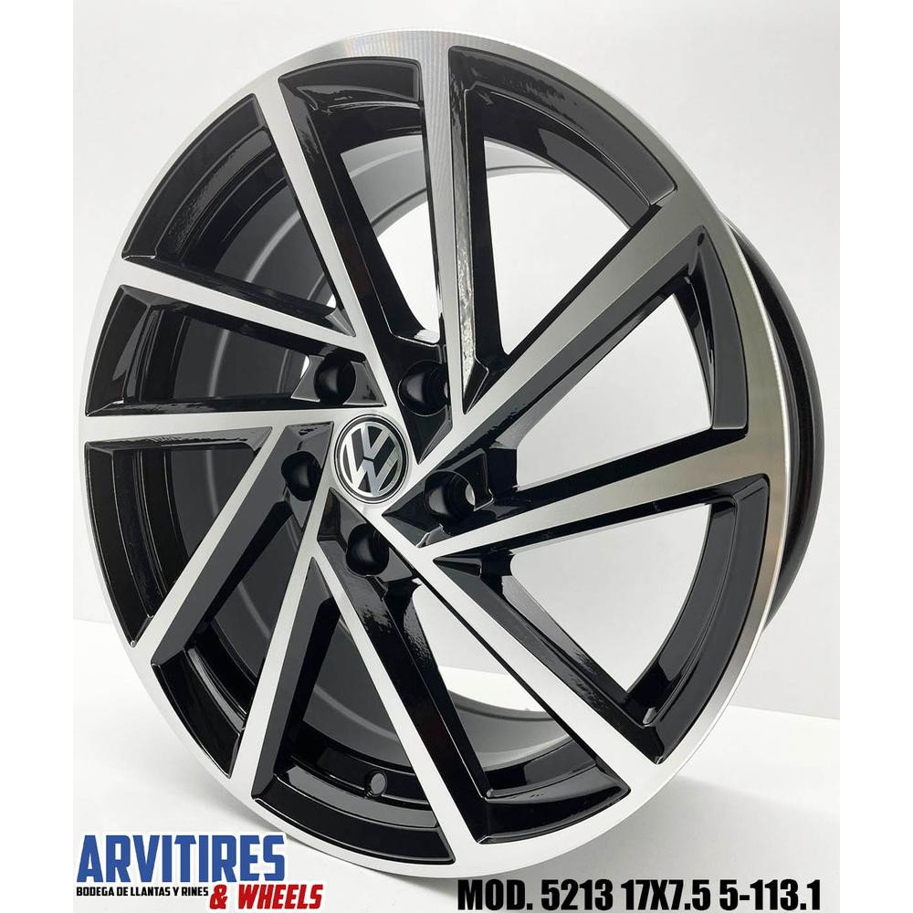 RIN 17X7 5 5-113 MKR BLACK MACHINE FACE MOD 5213