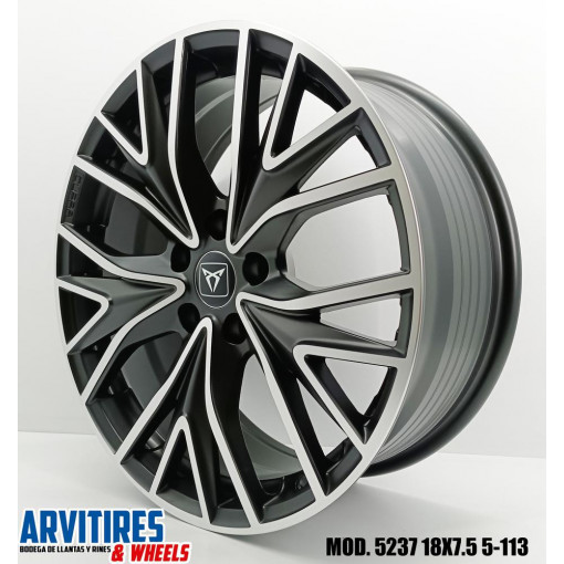 RIN 18X7 5 5-113 SATIN BLACK MSPOKE MOD 5237