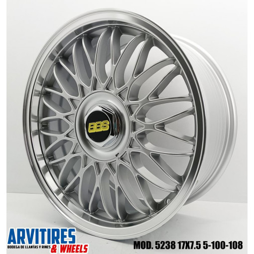RIN 17X7 5 5-100/108 MKR SILVER MACHINE MOD 5238