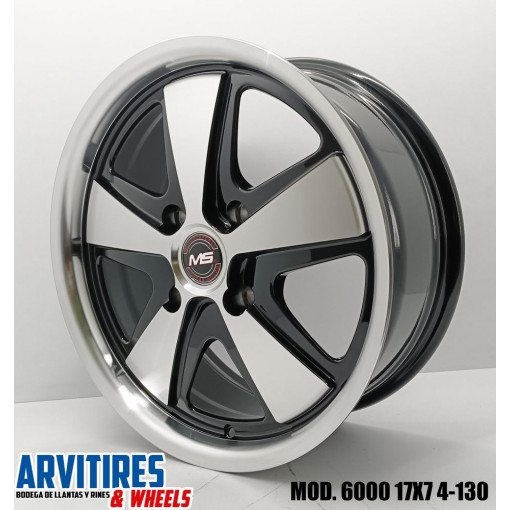 RIN 17X7 4-130 BLACK MACHINE MOD 6000