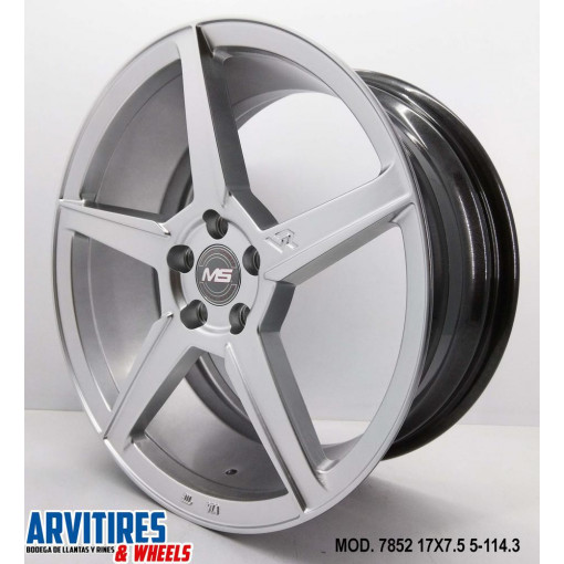 RIN 17X7 5 5-114 3 HYPER SILVER MOD 7852