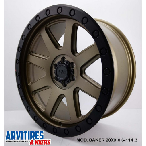 RIN 20X9 6-114 RHINO MATTE BZ W/BLACK LIP MD BAKER