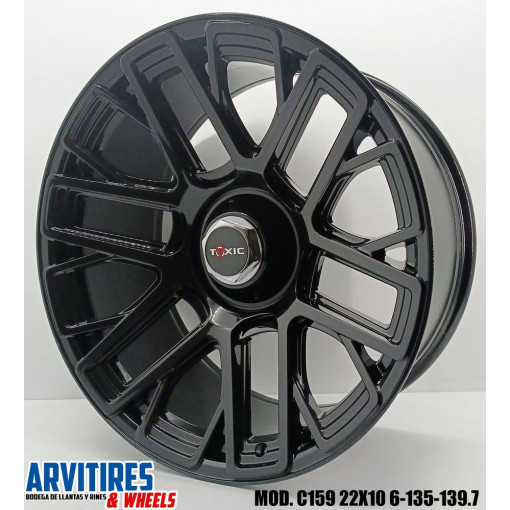 RIN 22X10 6-135/139 7 MS BLACK MOD C159