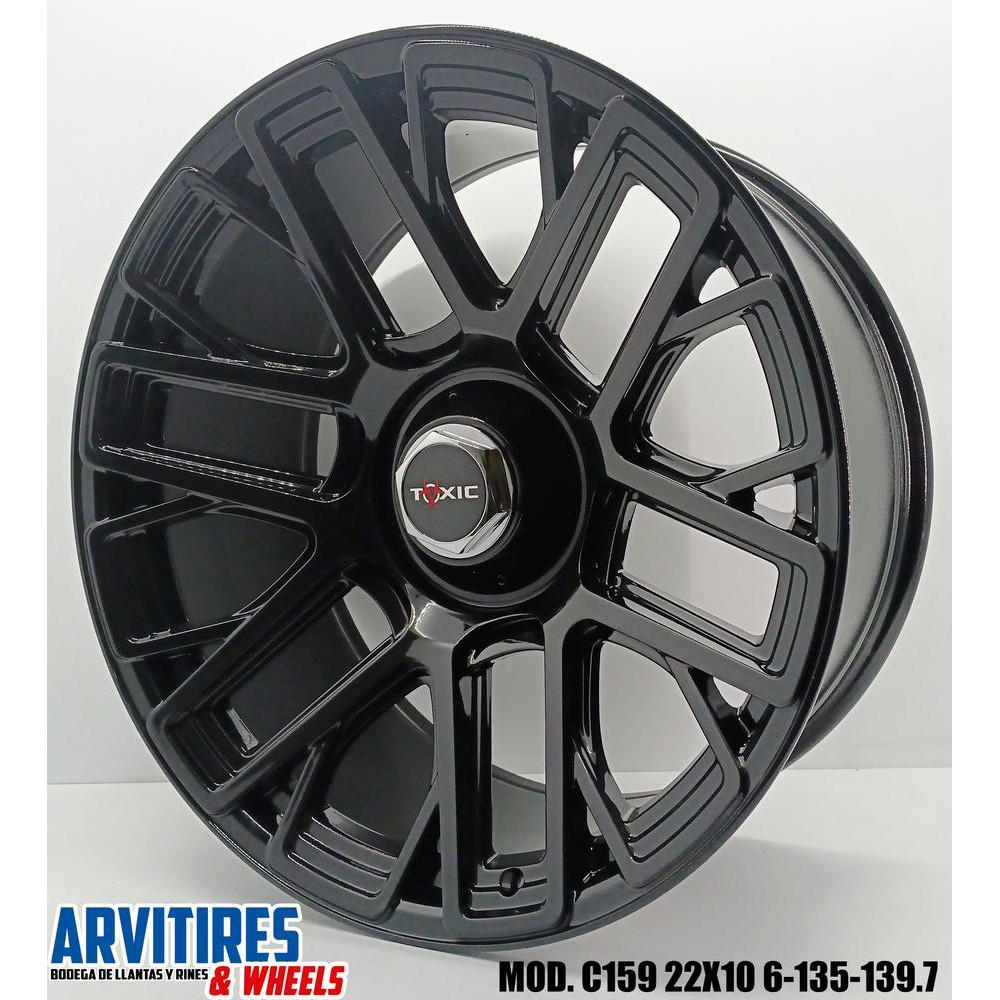 RIN 22X10 6-135/139 7 MS BLACK MOD C159