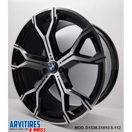 RIN 21X10 5-112 BRISTOL BLACK MACHINE FACE D-1538R