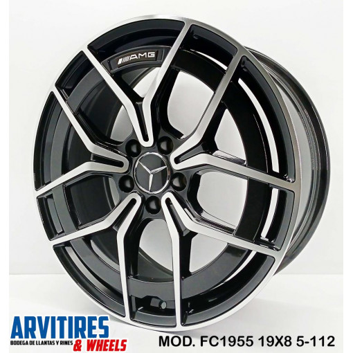 RIN 19X8 5-112 BLACK MACHINE FACE MOD FC1955