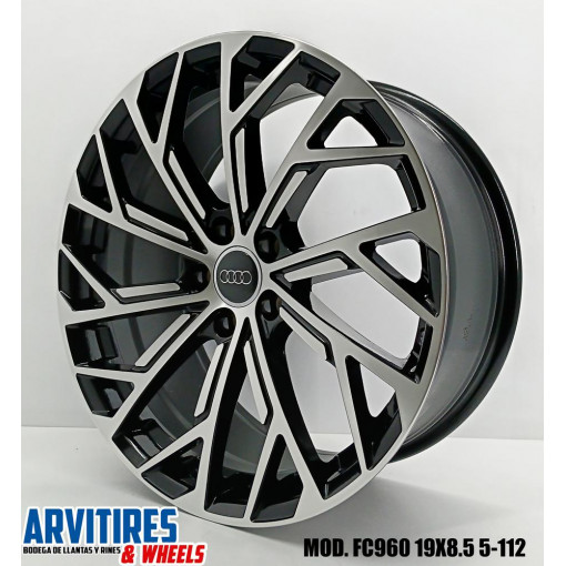 RIN 19X8 5 5-112 BLACK MACHINE FACE MOD FC960