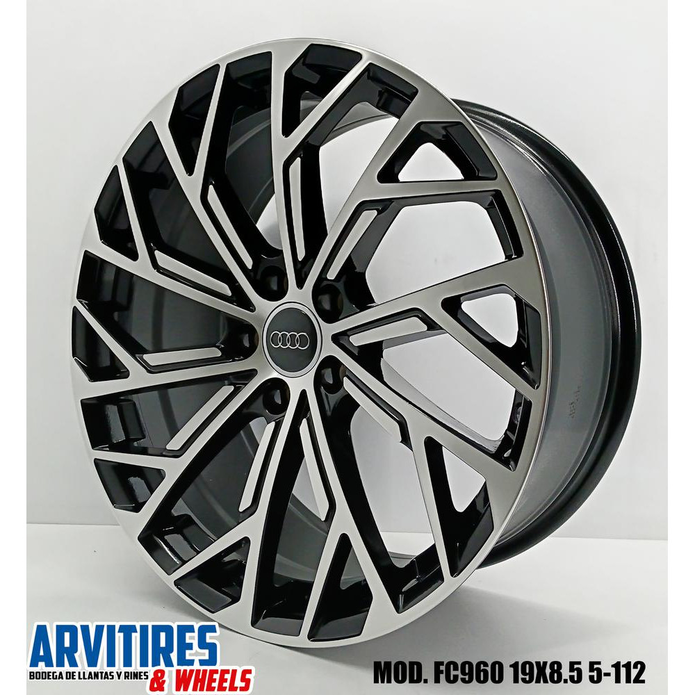 RIN 19X8 5 5-112 BLACK MACHINE FACE MOD FC960