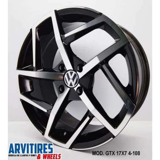 RIN 17X7 4-108 BLACK DIAMOND MOD GTX