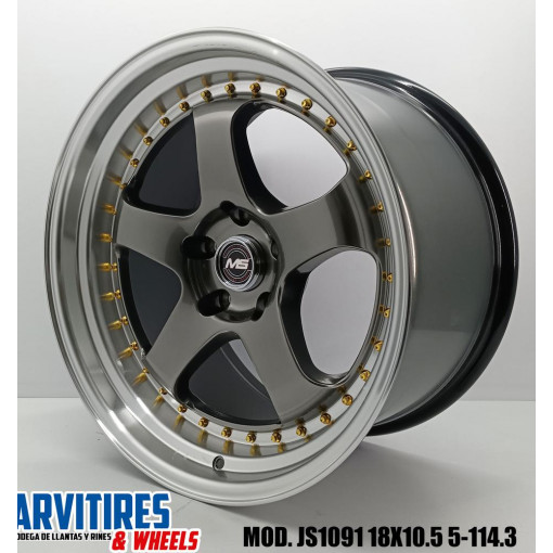 RIN 18X9 5 5-114 3 MIHB GOLD RIVETS MOD JS1091F