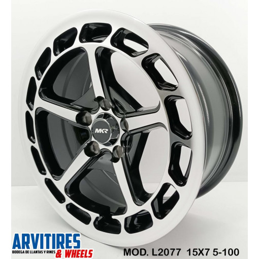 RIN 15X7 5-100 MKR BLACK MACHINE FACE MOD L2077
