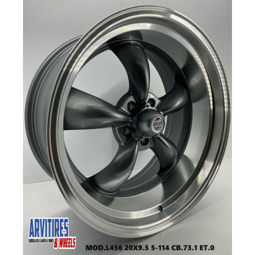 RIN 20X8 5-114 3 GUN METAL MACHINE LIP MOD L456F
