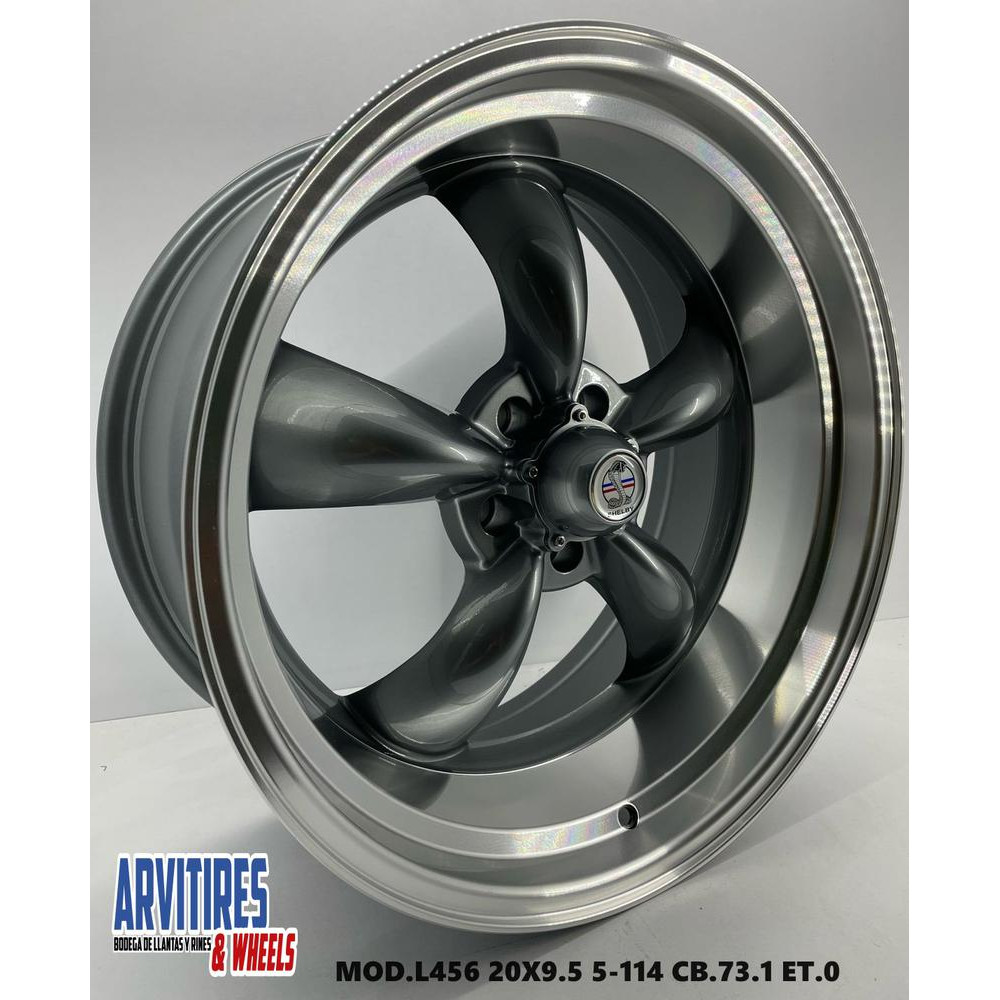 RIN 20X8 5-114 3 GUN METAL MACHINE LIP MOD L456F