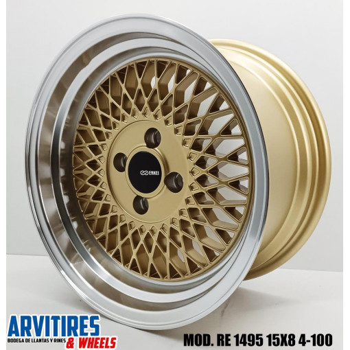 RIN 15X8 4-100 GOLD MOD RG1495