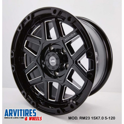 RIN 15X7 5-120 MS BLACK MILLING MOD RM23