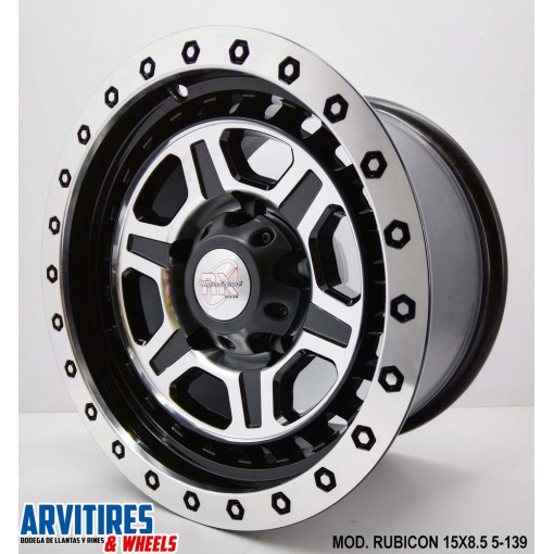 RIN 15X8 5 5-139 BLACK DIAMOND MOD RUBICON
