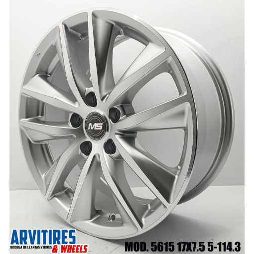 RIN 17X7 5 5-114 3 SILVER MACHINED MOD VK5615