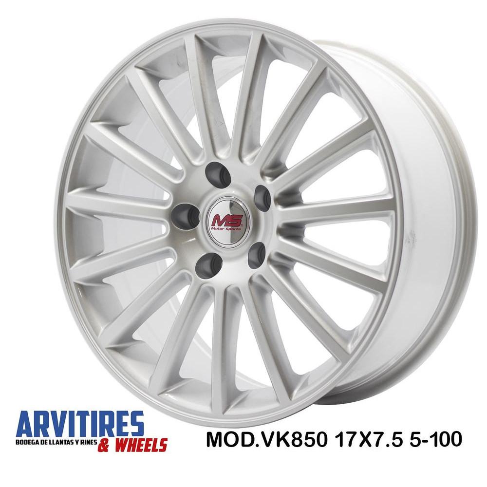 RIN 17X7 5 4-100 MS SILVER MOD VK850