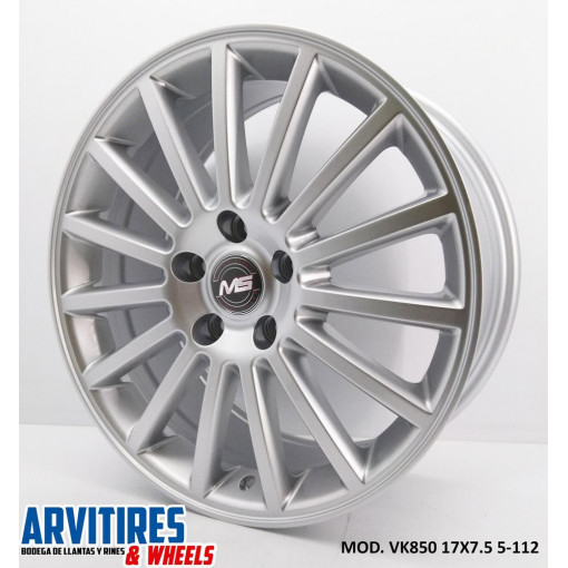 RIN 17X7 5 5-112 SILVER MOD VK850