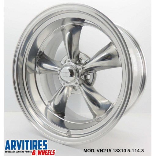 RIN 18X8 5-114 3 AMERICAN RACING POLISH MOD VN515F