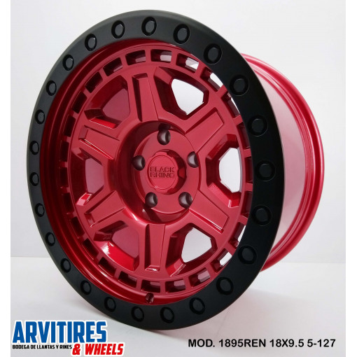RIN 18X9.5 5-127 RHINO CANDY R+L/BLACK&BOLTS 1895