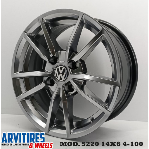RIN 14X6 4-100 MKR HYPER BLACK  MOD 5220