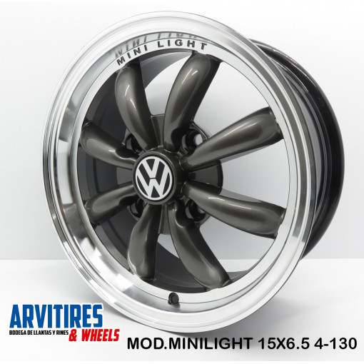 RIN 15X6.5 4-130 GUN METAL MOD.MINILIGHT