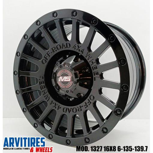 RIN 16X8 6-135/139 7 BLACK MOD 1327