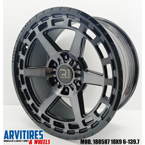 RIN 18X9 6-139 7 R1 BM BLK COATING MOD 188587