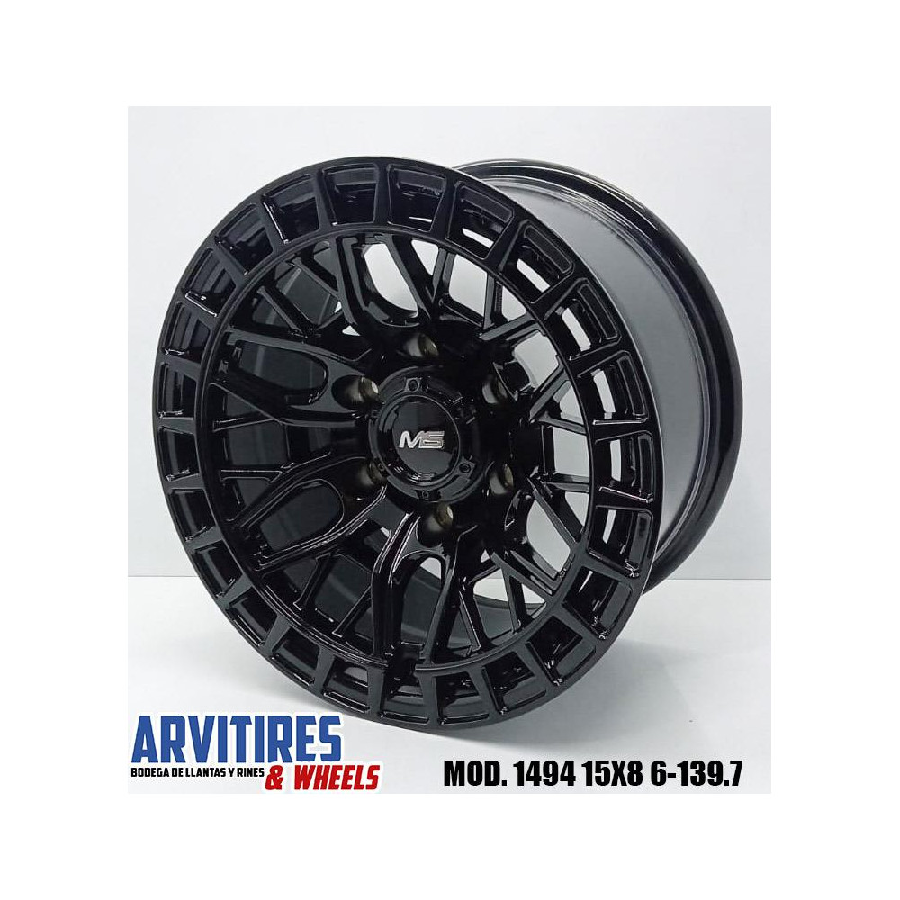 RIN 15X8 6-139 7 BLACK MOD 1494