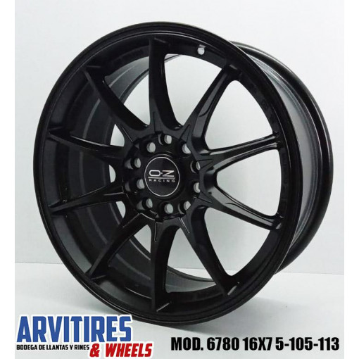 RIN 16*7 5/105-113 BRISTOL MACHINE BLACK MOD  6780