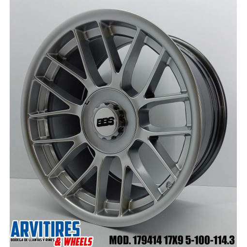 RIN 17X9 5-100/113 HYPER SILVER MOD 179414R