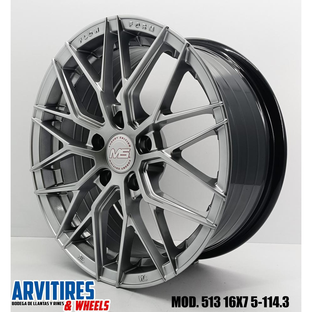 RIN 16X7 5-114 MS HYPER BLACK MOD 513