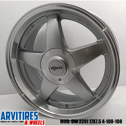 RIN 17X7 5 4-100-108 MS SILVER MACH LIP MD DW2241F