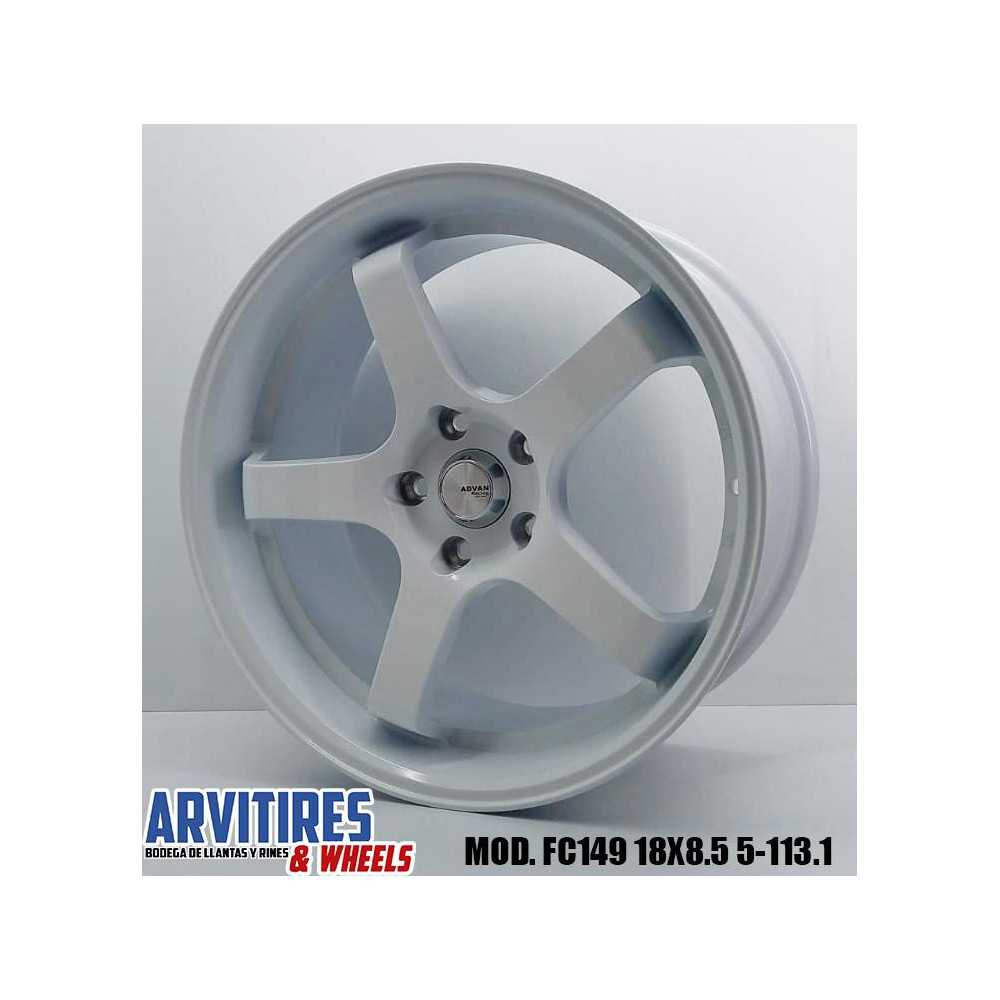RIN 18X8 5 5-113 FLOW FORMING WHITE MOD FC149