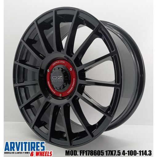 RIN 17X7 5 4-100/114 3 R1 BLACK MOD FF178605