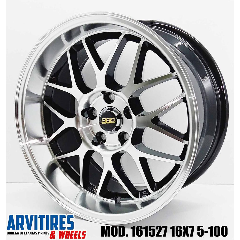 RIN 16X7 5-100 BLACK MACHINE FACE MOD 161527F 