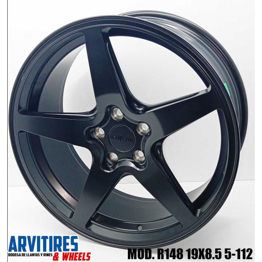 RIN 19X9 5 5-112 MATTE BLACK MOD R148-WGR