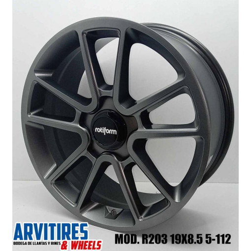 RIN 19X8 5 5-112 ROTIFORM ANTHRACITE MOD R203-BTL