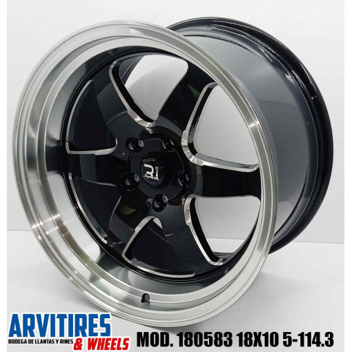 RIN 18X10 5 5-114 BLACK MILLING MACHLIP MD 180583R